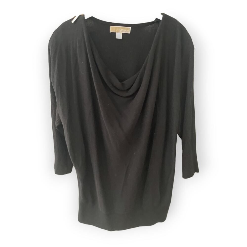 Michael Michael Kors Black Zipper Sweater Sz Small EUC
